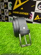 Black Buffalo Grain Leather Belt – Premium Genuine Leather